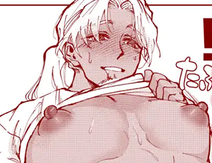 夫♂妻♂の営みBL漫画 家に帰ると褐色白髪妻♂がおねだりしてきます！